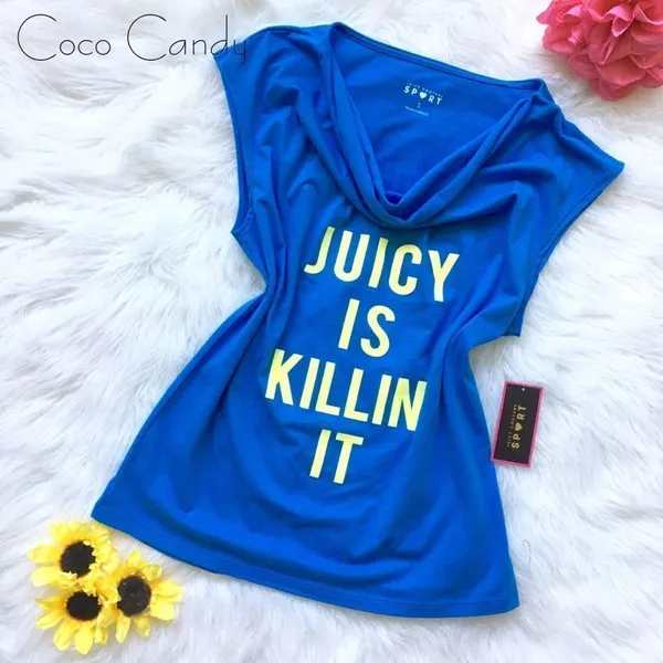 🆕Juicy Couture Sport Blue Short Sleeve Shirt - Image 4