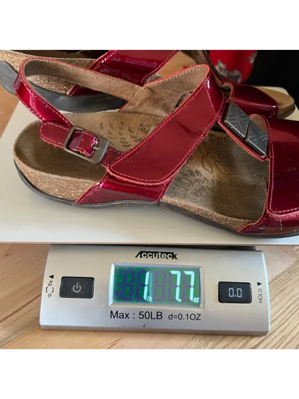 Dr. Andrew Weil Sonora Sandals Red Patent Leather Comfort Size 40 EU 9 US - Image 13
