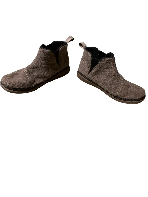 Chaco Women's Revel Chelsea V-Gore Boot 9.5 Felt Brown Slipper Fleece LUVSEAT - Image 5