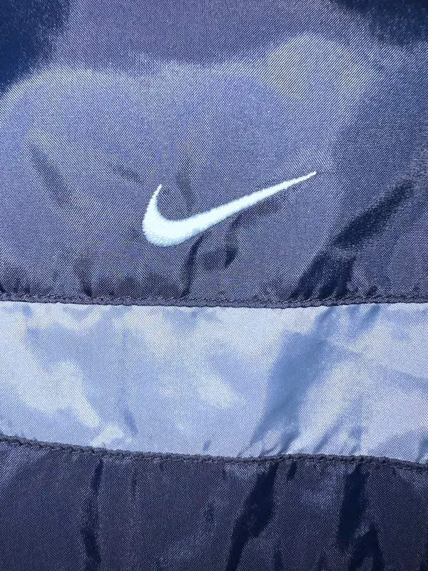 Nike Navy Lightweight Zip Windbreaker Jacket‎ Swoosh Stripe Women’s Medium - Image 11