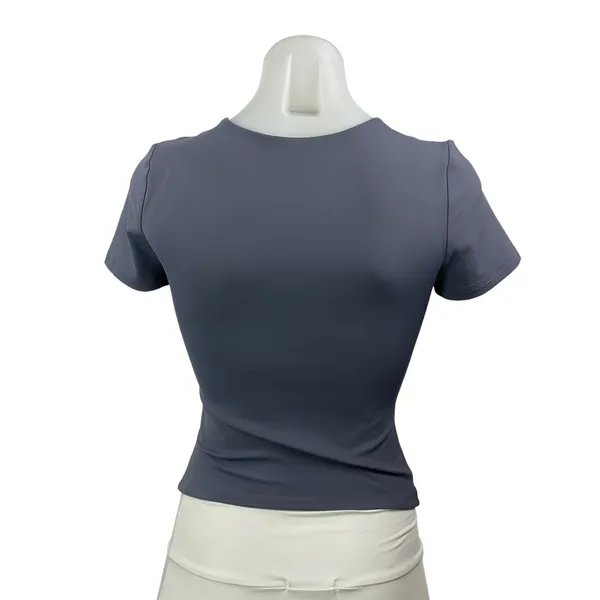 Aritzia Contour Women's Blue Short Sleeve Slim Strech T Shirt Tee Top Size S - Image 3