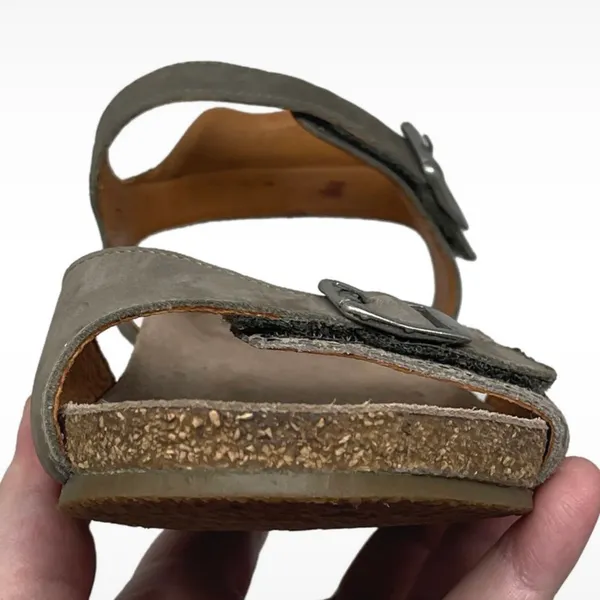 Taos “Traveler” Taupe Leather Wedge Sandals Hook & Loop Closure Women’s 8-8.5 - Image 14
