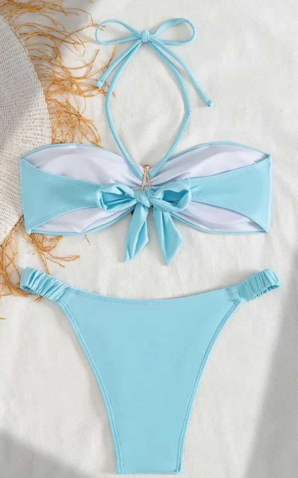Women's Starfish Decor Bikini Set Blue - Image 2
