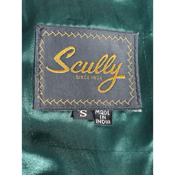 Vintage Scully Western‎ Embroidered Leather Vest Green Suede Boho Cowgirl Small - Image 5