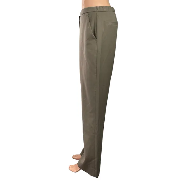 Abercrombie & Fitch Women's Taupe Gray High Rise Wide Leg Trousers Pants Size 28 - Image 2