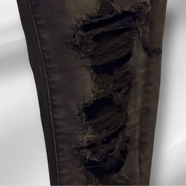 American Eagle‎ Super Hi-Rise Black Destroyed Jeans - Image 4