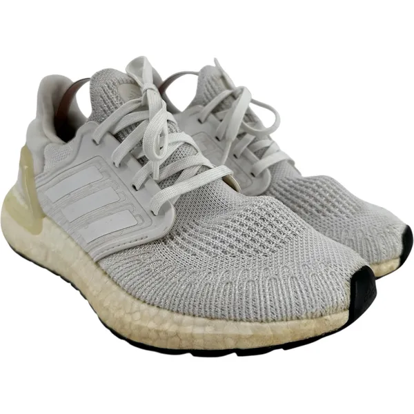 Adidas Ultraboost 20 Road Running Shoes Knit Cushioned Cloud White 6 - Image 2