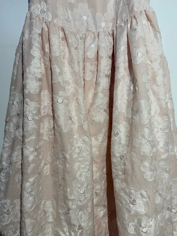 Anthropologie For Love & Lemons Pale Pink Florence Drop Waist Floral Midi Dress - Image 12