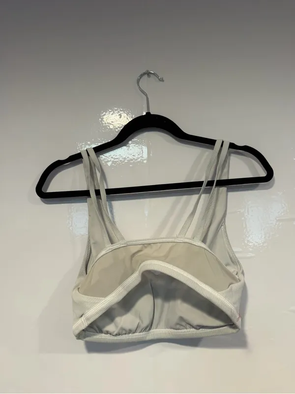 Aerie Offline Ribbed V-Neck Bralette in Cream - Image 3