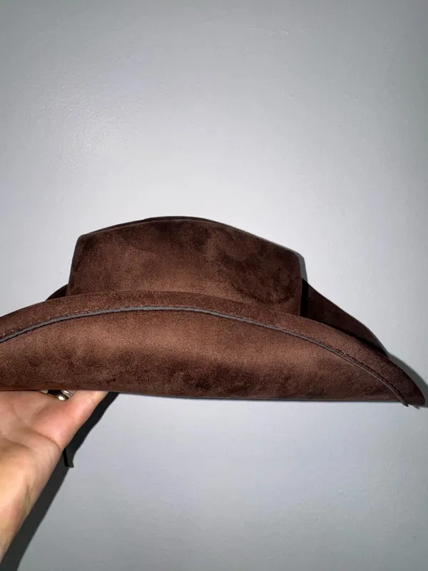 Nordstrom Western Cowboy Hat with Concho Leather Band in chocolate brown - Image 5