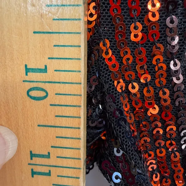 Zara The Abbey Flared Sequin Pants Women S Orange Black Striped Retro Party Glam - Image 10