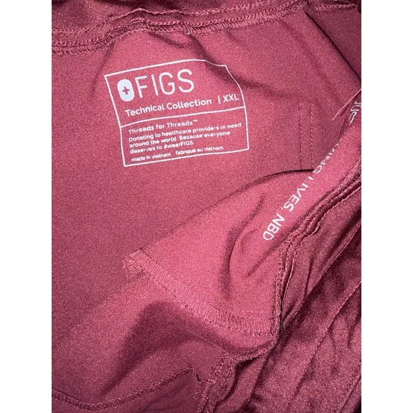 figs zamora jogger scrub pants burgundy xxl Women's - Image 5