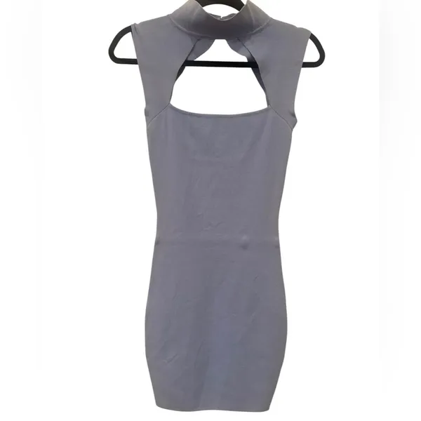 Revolve light blue Sleeveless ribbed Dress - Image 4