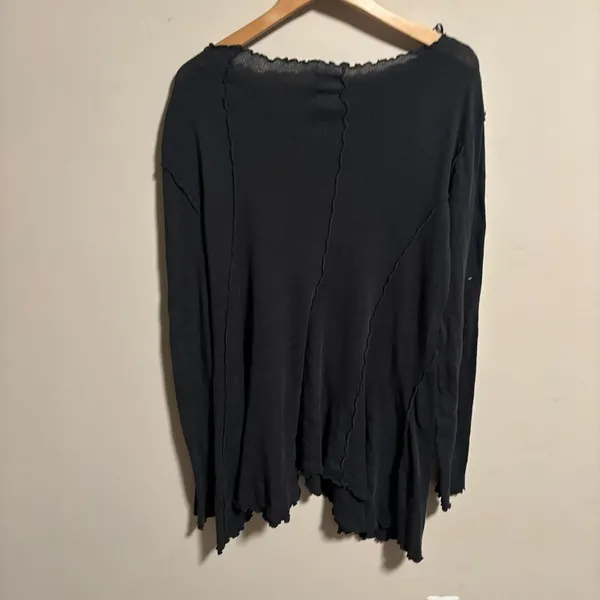 Free People Care Full Swing Asymmetrical Tunic - Black- Size Large - Image 5
