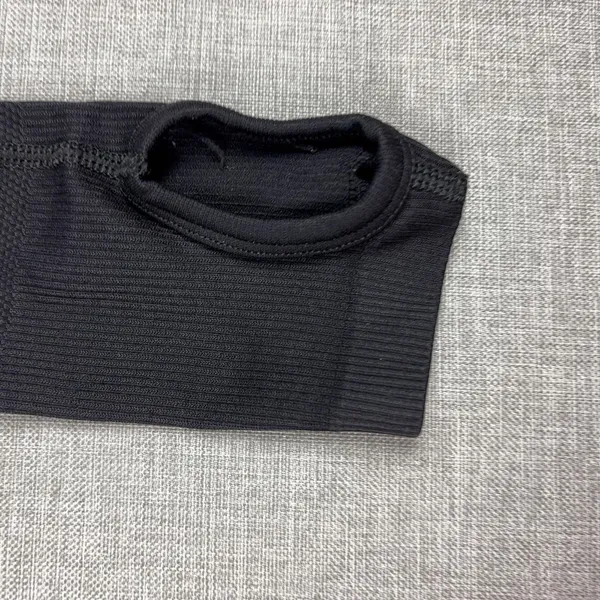 Gymshark Shirt Womens Small Black Cropped Long Sleeve Thumbhole Athletic Top - Image 3