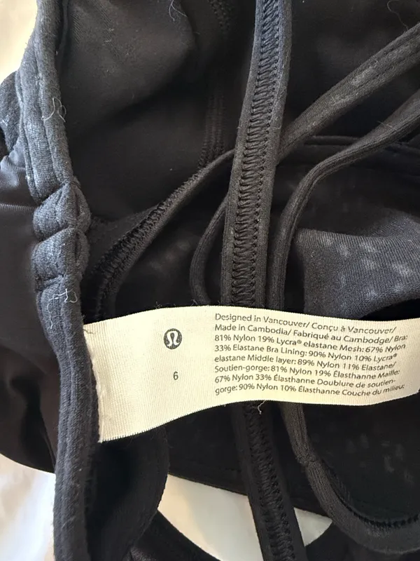 Black Lululemon Bra - Image 3
