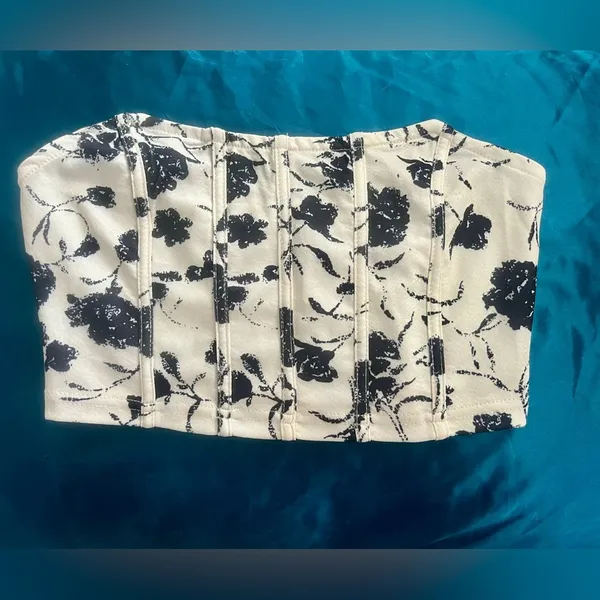 floral corset crop top - Image 2