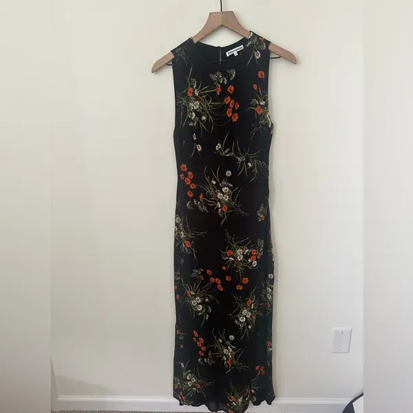 Reformation Ledger Maxi Long Formal Black Dress in Robyn Floral 0 - Image 4