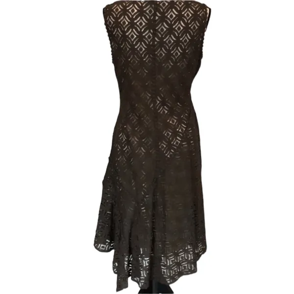 Nic + Zoe First Bloom Dark Truffle Brown Lace Overlay Dress XS - Image 8