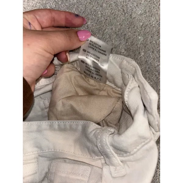 oraije paris white‎ jeans cropped flare boot cut Size Small 25x24 - Image 6