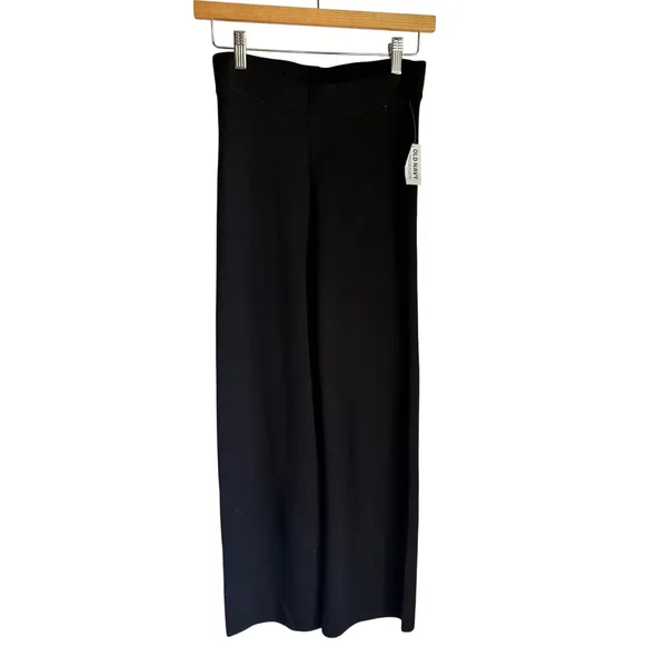 Old Navy NWT Elevated Comfo Wide Leg Sweater Pants Small Black Knit Lounge - Image 4
