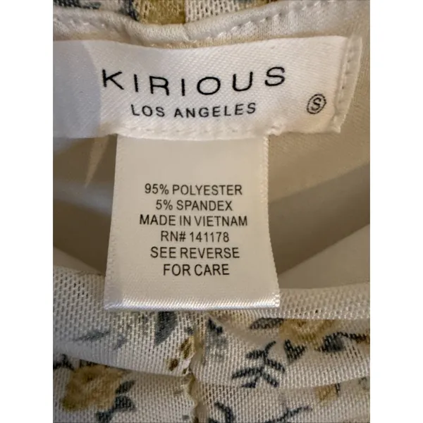 KIRIOUS LOS ANGELES blue and white floral‎ spaghetti strap mini dress Size Small - Image 3