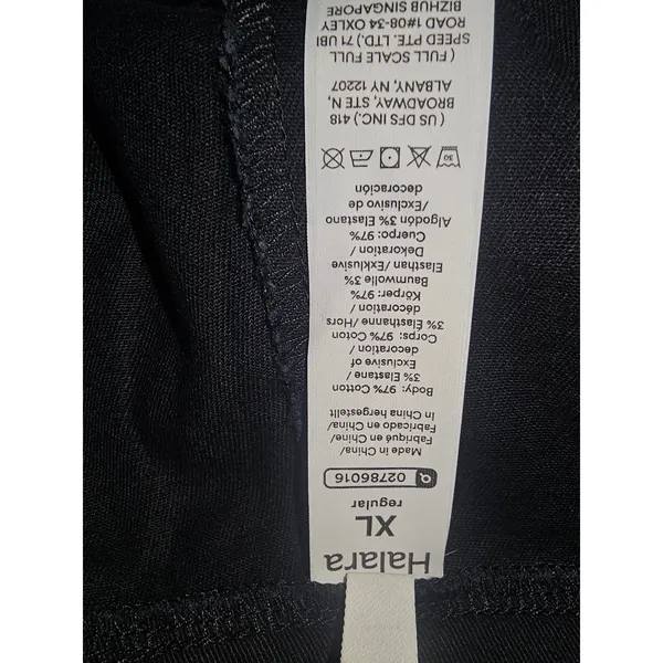 NWT Halara Womens Black Wide Leg Crop Pants XL - Image 4