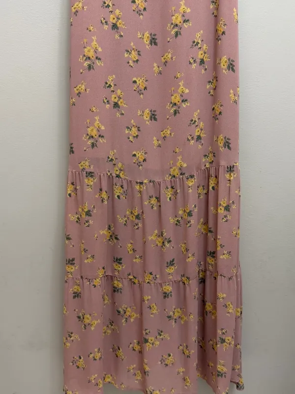 Reformation Emerson Maxi Dress Ruffle Hem in Frances Floral Blush Pink Size 4 - Image 6