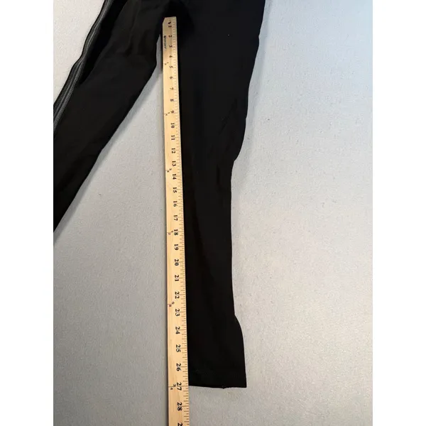 Y2k Zara Basic Black High Rise Side Zipper Leggings Slim Fit Pants Womens Small - Image 4