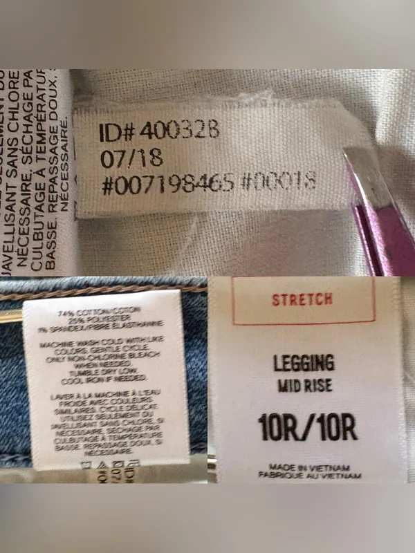 Express Stretch Mid Rise Legging Size 10 - Image 9