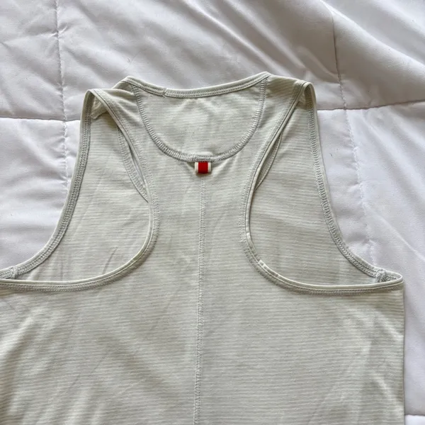 Tracksmith Tank Top Womens Small Gray Striped Racerback Running Activewear‎ - Image 8