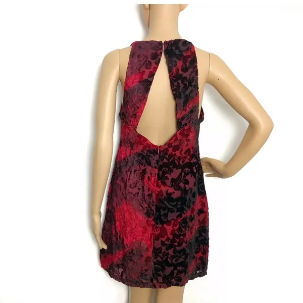 Some Days Lovin REVOLVE Red Burnout Open Back Mini Dress NWT - Image 6