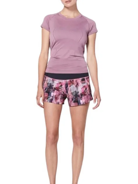 Lululemon Run Times Short II 4" Sun Dazed Multi Pink Super Dark Size 4 - Image 10