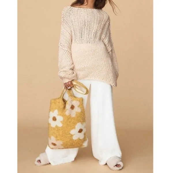 Free People Be There Knit Oversized Comfy‎ Sweater Size Small Cozy Indie sleeze - Image 2