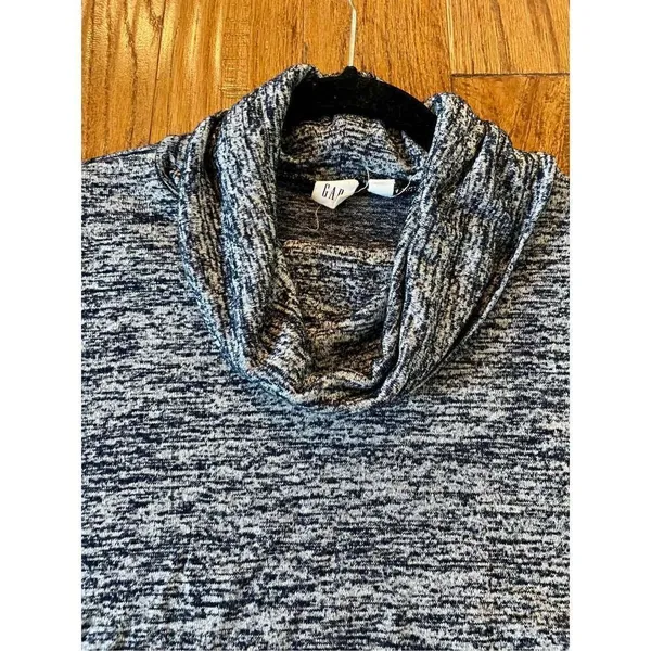 Gap navy cowl neck space dye sweater medium - Image 11
