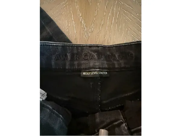Women's American Eagle Black Curvy High Rise Skinny Jeans Size 8 - Image 3