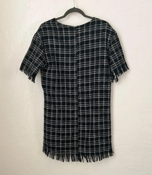 Storia tweed black and white dress▪️size S - Image 11