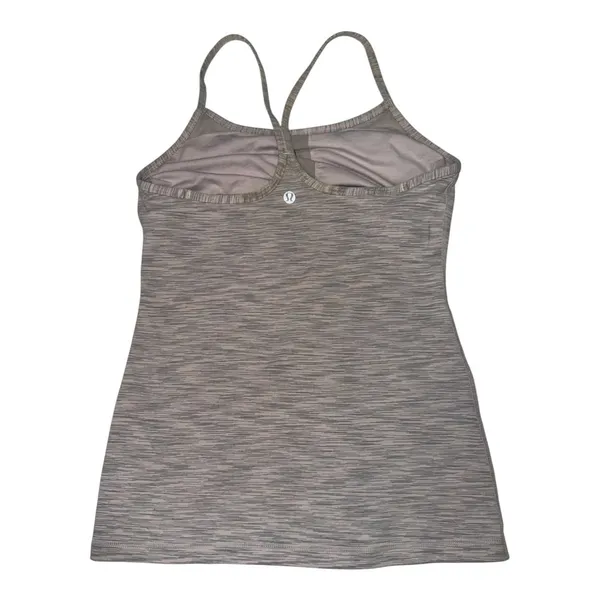 Lululemon Power Y Tank Top Size 6 Heathered Gray - Image 2