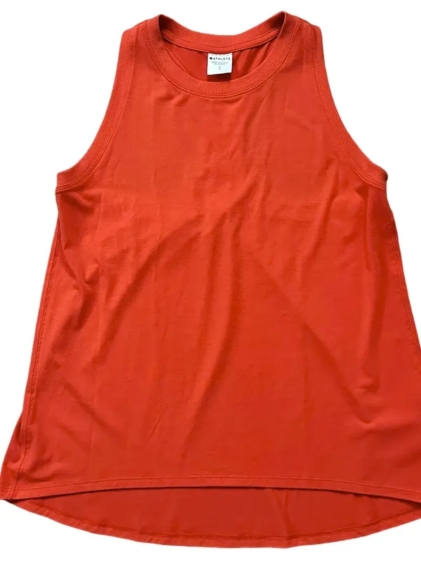 Athleta Ease In Tank Workout Racerback Relaxed Fit Tank Top Orange Size Small - Image 8
