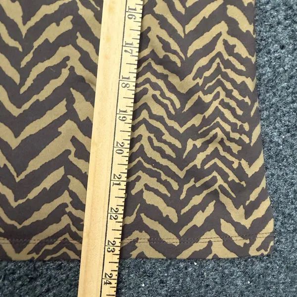 J.McLaughlin Zebra Print Quarter Zip Mock Neck Top Brown Tan Large - Image 6