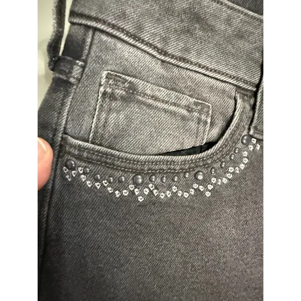 Hollister High Rise Washed Black Flare Jeans 00 25x31 NWT Y2K Dark Academia Edgy - Image 2
