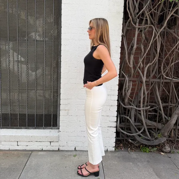 Zara white straight leg pants / fit like a small #minimalist #officewear #officesiren #secretary - Image 3