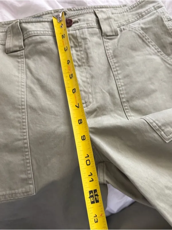 Brooks Brothers Women’s Cargo Cropped Wide Leg Pants in Khaki Green Size 8 - Image 7