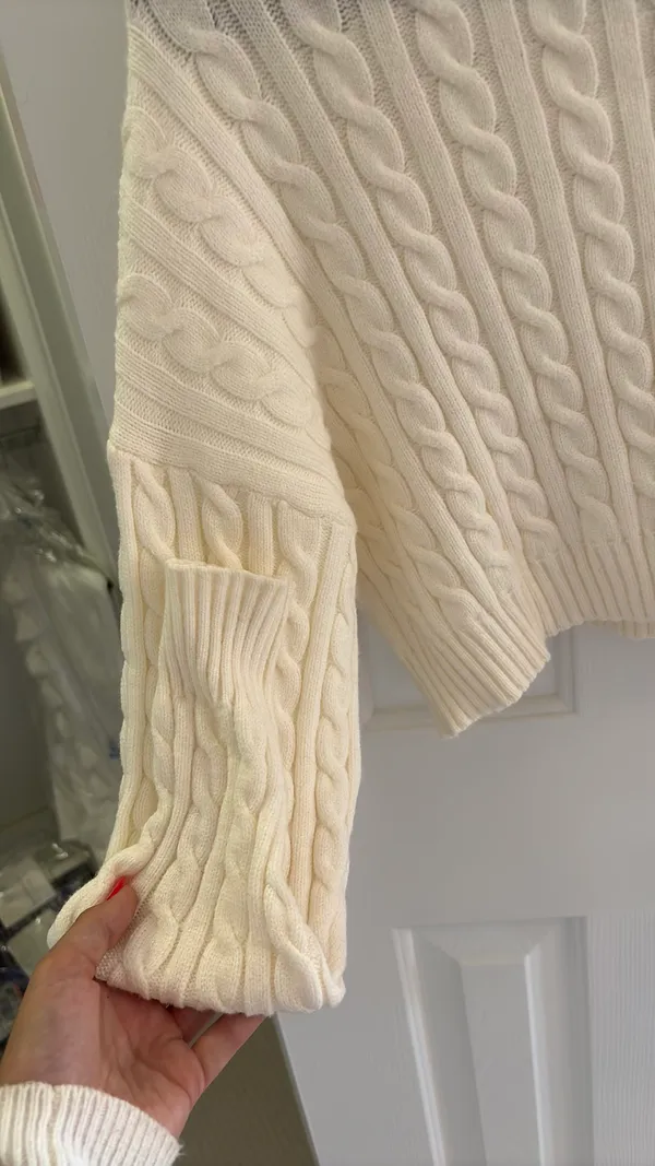Altar'd State cropped white sweater - Image 3