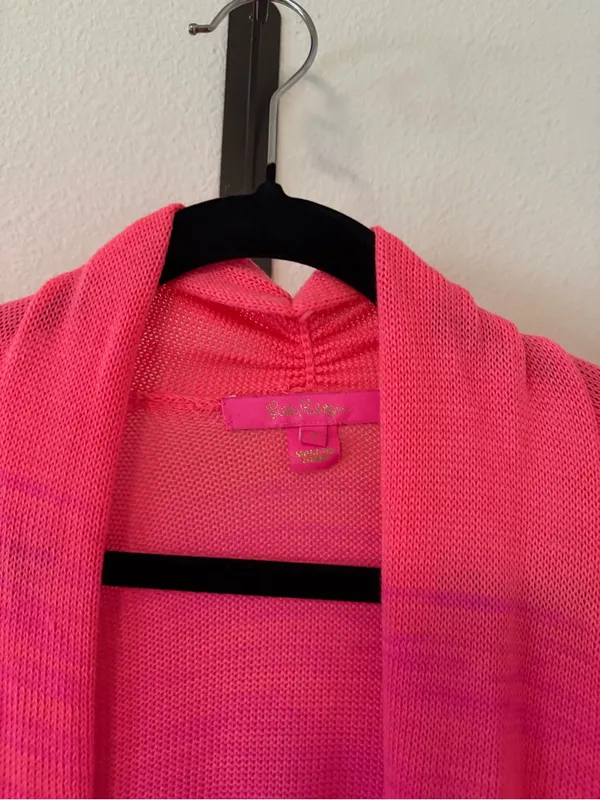 Lilly Pulitzer Tatum Cardigan Fringe Ombre Pink Purple - Image 8