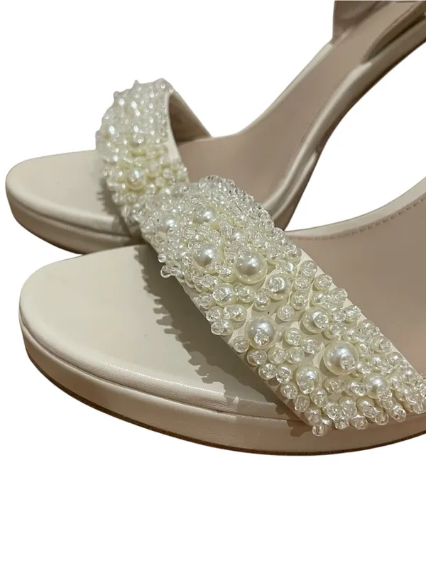 Sam Edelman Jade Perla Ivory Pearl Bridal Platform Heels Women’s Size 9.5 - Image 3