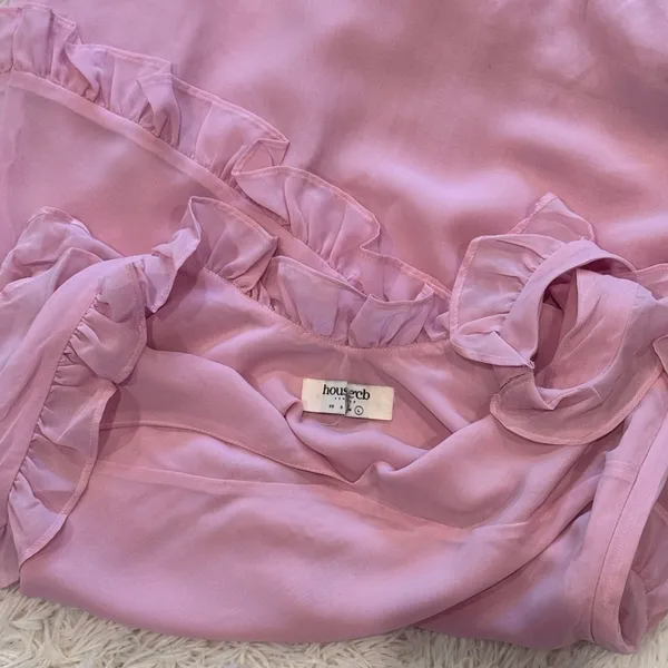 NWOT House of CB Tania pink ruffle mini dress sz L - Image 7