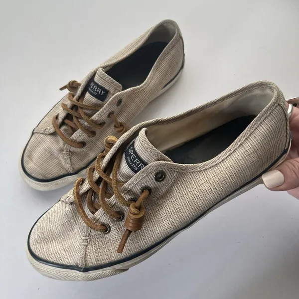 Sperry Top-Sider Canvas Boat Shoes Sneakers Lace Up Casual Size 6 - Image 4