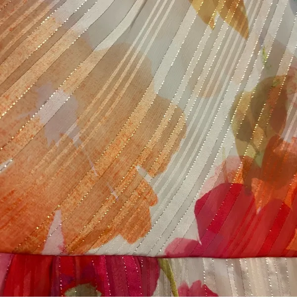 NWT Adrianna Papell red and orange floral maxi dress with tie detail - Image 6