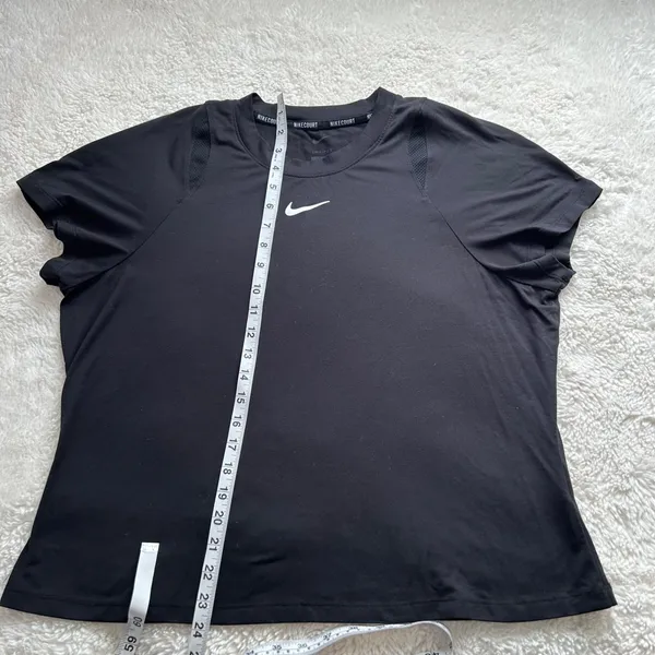 Nike Womens Dri-Fit Short Sleeve XXL Black Running Athleisure Luxe Preppy Sports - Image 5